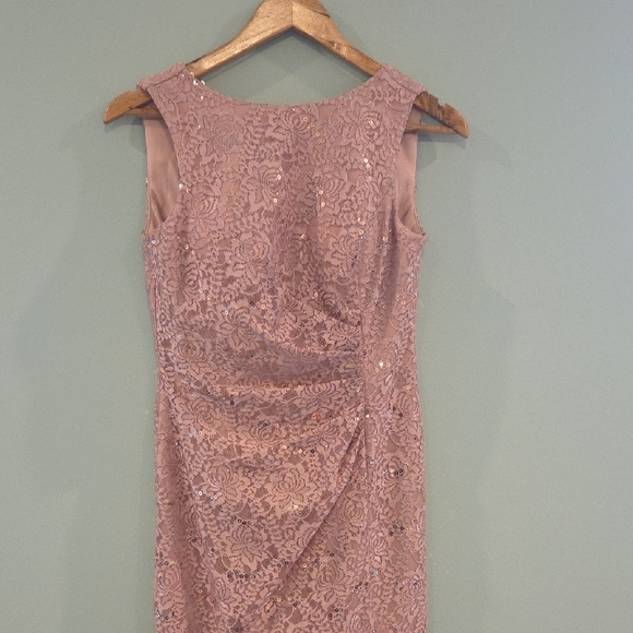 Oleg Casini Dusty Pink Mother Of The Bride Or Groom Gown With Shawl Size 6 - Picture 8 of 13